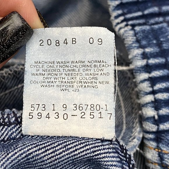 Vintage 90s Levis White Tab Jeans Size 22 W / 36 Average Made‎ in USA Stretch - Picture 7 of 7